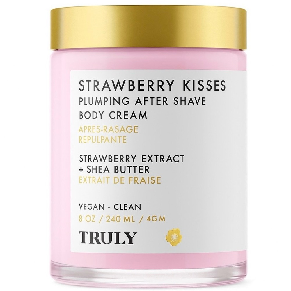 TRULY Strawberry kisses Plumpling After Shave Body Cream 6 oz. New